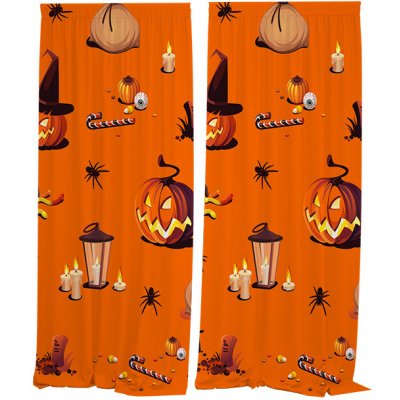 IMPAR Závěsy Halloweenský vzor 1 (Rozměr : 140x250, Materiál: Interlock) – Hledejceny.cz