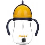 Akuku láhev s brčkem a závažím navy/žlutý 280 ml – Zboží Dáma