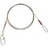 Rybářské lanko Cormoran Lanko 1x7 Wire Leader Loop and Snap Hook 50cm 15kg 2ks