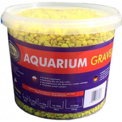 Aqua Nova štěrk fluo žlutý 5 kg, 3 l – Sleviste.cz