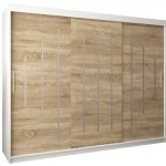 DobreSny York s posuvnými dveřmi 250 x 200 cm dub sonoma / bílá – Sleviste.cz