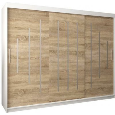 DobreSny York s posuvnými dveřmi 250 x 200 cm dub sonoma / bílá – Sleviste.cz