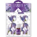 Lavanderaie de Haute Provence Levandule & Levandin Sada 2× vonný pytlík + 1× esenciální olej Levandin 10 ml – Hledejceny.cz