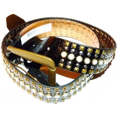 Guess dámský pásek s perlami a zdobením 949212 černý – Zboží Mobilmania