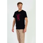 La Martina tričko MAN T-SHIRT PEACHED COTTON černá – Sleviste.cz