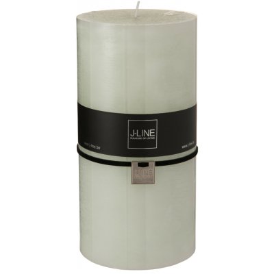 Válcová béžovo zelená svíčka XXL - 10*10*20 cm - J-Line by Jolipa – Hledejceny.cz