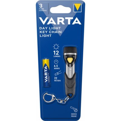 Přívěsek na klíče Svítilna VARTA 16605 LED na klíče vč.1R3 černá/stříbrná DAY LIGHT KEY – Zbozi.Blesk.cz