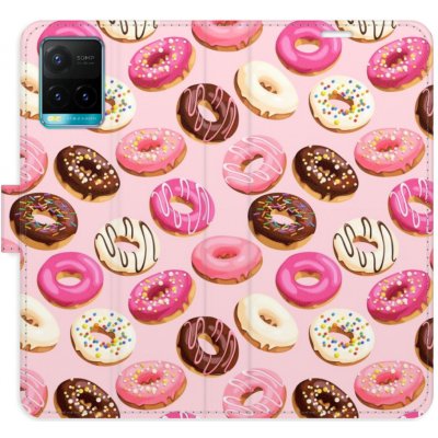 Pouzdro iSaprio Flip s kapsičkami na karty - Donuts Pattern 03 Vivo Y21 / Y21s / Y33s