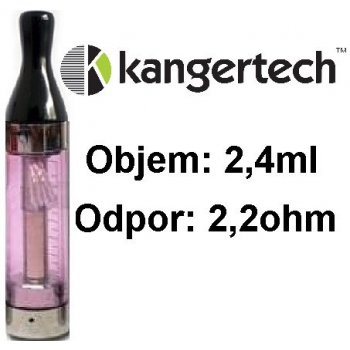 Kangertech CC/T2 Clearomizer 2,2ohm fialový 2,4ml
