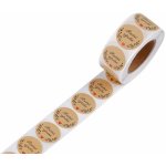 Papírové samolepky Ruční výroba hnědá přírodní 25 mm – Zboží Dáma