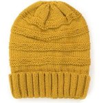 Beanie pletená čepice Smurf Hořčicová – Zboží Mobilmania