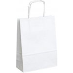 Taška papírová bílá kroucené ucho 180 x 240 x 80 mm – Zboží Dáma