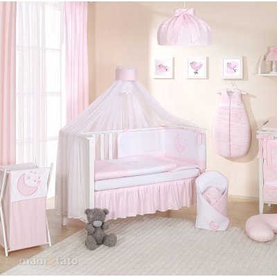 Mamo Tato Moskytiéra na postýlku bílá, růžová šerpa – Zbozi.Blesk.cz