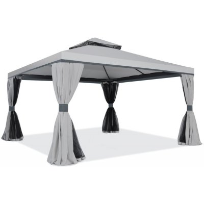 Garden Point GAP280 Valencia 4x4x3 m šedá s moskytiérou a závěsy – Hledejceny.cz
