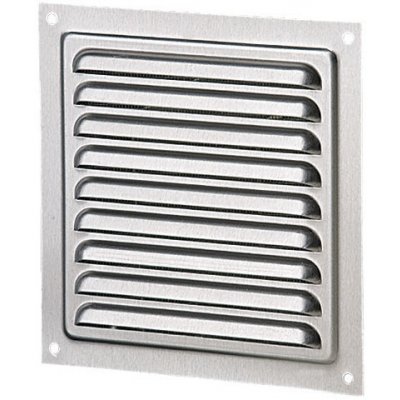 Dalap Hliníková větrací mřížka bez příruby se síťkou a pevnou žaluzií 250 x 250 mm – Hledejceny.cz
