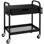 Servírovací stolek kolečka kov černá NoBi YUMBA – Zboží Dáma