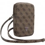 Guess PU 4G Triangle Logo Wallet Phone Bag Zipper hnědé – Zboží Živě