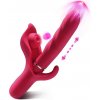 Vibrátor Paloqueth Thrusting 3-in-1 G-Spot Rabbit Triple Vibrator Red