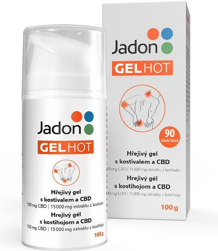 Jadon gel Hot hřejivý gel s kostivalem a CBD 50 g