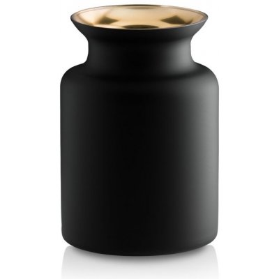 Exkluzivní váza 'konev na mléko' povrch černý mat, uvnitř zlatý lesk, výška 20cm