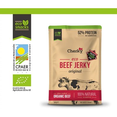 Cherky foods bio beef jerky original 30 g – Zboží Mobilmania