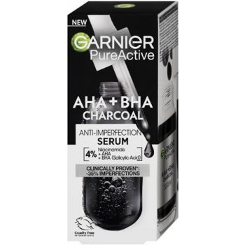 Garnier Pure Active AHA + BHA Charcoal Serum 30 ml