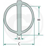 GRANIT Bezpečnostní závlačka s pojistkou DIN 11 023 pro třetí body – ⌀5,2 mm, 32 mm, sada 50 ks 20023287/50 – Hledejceny.cz