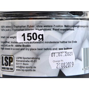 LSP Nutrition L-Tryptophan 100% 150 g