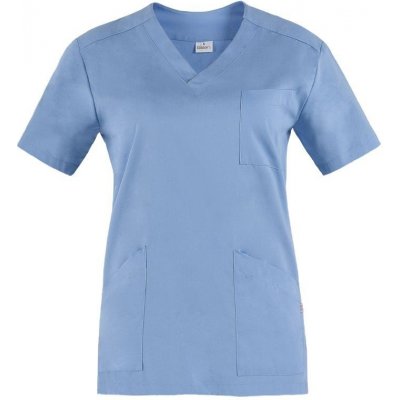 Giblor s Milena lékařská košile krátký rukáv 100% bavlna dámská modrá
