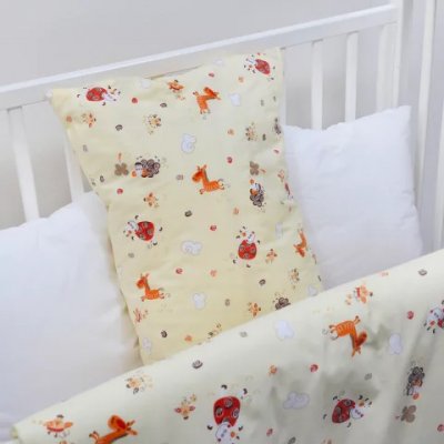 Stanex Dětské ložní povlečení krepové Zvířátka žlutá 135 x 90 cm 40 x 60 cm – Hledejceny.cz