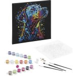 Grafi x Malování podle čísel na černé plátno 30 x 30 cm pes – Hledejceny.cz