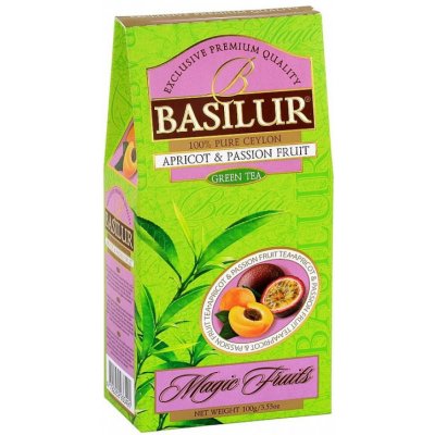 Basilur Aromatizovaný zelený čaj Magic Green Apricot and Passion Fruit sypaný 100 g – Zbozi.Blesk.cz