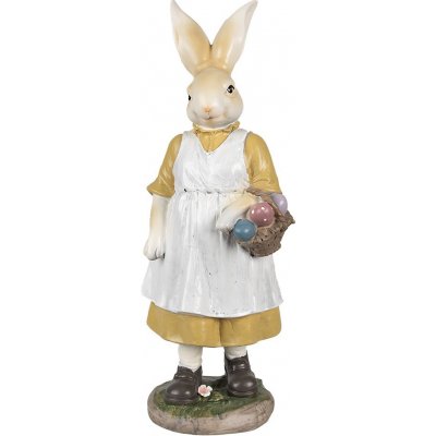 Dekorace králičí mamka v bílé zástěře s vajíčky 14*11*38 cm – Hledejceny.cz