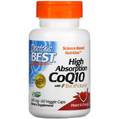 Doctor's Best CoQ10 s BioPerine 200 mg 60 měkkých tobolek