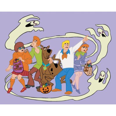 ZUTY Malování podle čísel ZÁHADY S R O A DUCHOVÉ O HALLOWEENU SCOOBY DOO Rozměr 40 x 50 cm Rámování vypnuté plátno na rám – Hledejceny.cz