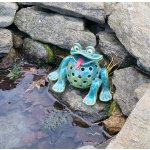 Keramická žába - dekorace do zahrady a k jezírku - průměr 10 cm – Zboží Mobilmania
