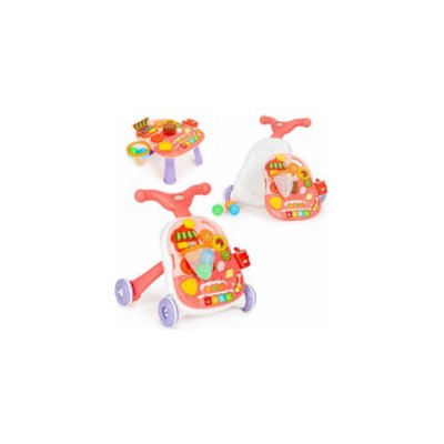 HUANGER Interaktivní chodítko a vzdělávací stůl 2 v 1 se zvuky červený – Zboží Mobilmania