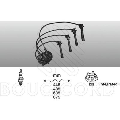 Zapalovací kabely TOYOTA COROLLA 1.6 i 77kW – Zboží Mobilmania