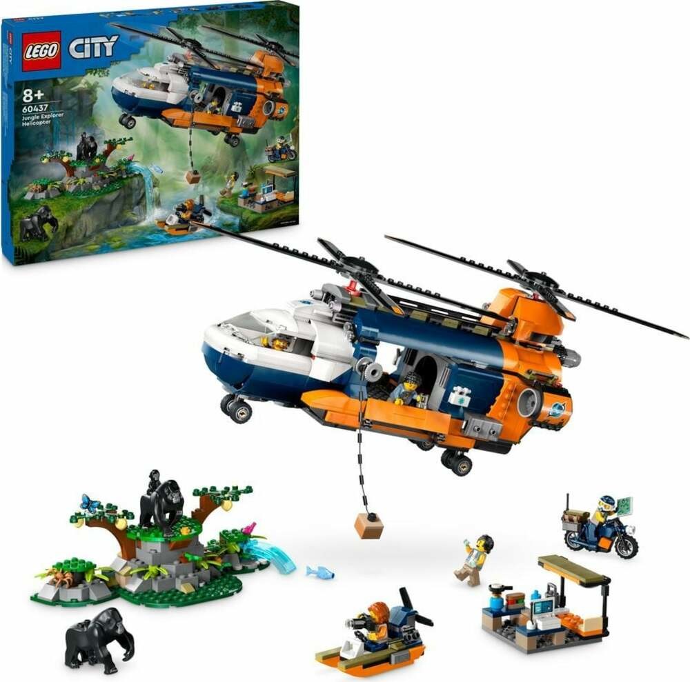 LEGO® City 60437 Helikoptéra na průzkum džungle v základním táboře