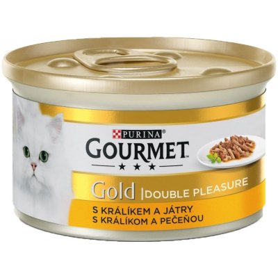 Gourmet Gold kočka pašt. duš.králík a játra 85 g