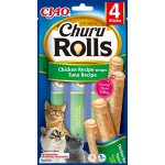 Churu Rolls Chicken wraps & Tuna cream 4 x 10 g – Zboží Mobilmania