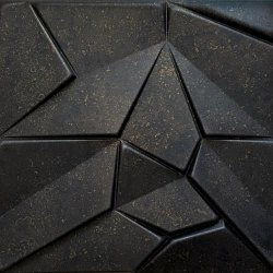 Impol Trade 3D 0071 50 x 50 cm, MERKUR beton černo-zlatá 1ks