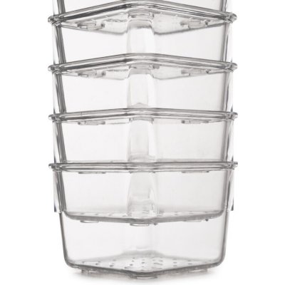 EMUCA Vybavení koupelnové, kosmetické zásuvky, 8 ks v sadě, transparentní – Zboží Dáma