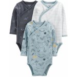 CARTER'S Body dlouhý rukáv Blue chlapec LBB 3ks – Zboží Dáma