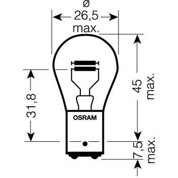 Osram Standard P21/5W BAY15d 12V 21/5W 10 ks