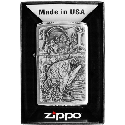 Zippo Fishing Emblem 2000407 odolný vůči větru a benzínu – Hledejceny.cz