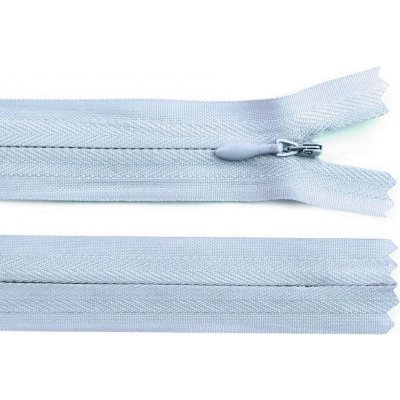 Spirálový zip skrytý No 3 délka 30 cm, malé, 183 modrá ledová – Zboží Mobilmania
