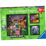 RAVENSBURGER Minecraft Biomes 3x49 dílků – Sleviste.cz