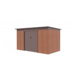 G21 Zahradní domek GRAH 700 - 340 x 206 cm hnědý – Zboží Dáma