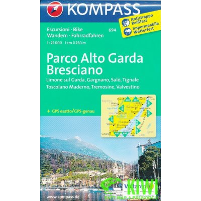 Kompass: WK 694 Parco Alto Garda Bresciano 1:25 000 – Zboží Mobilmania